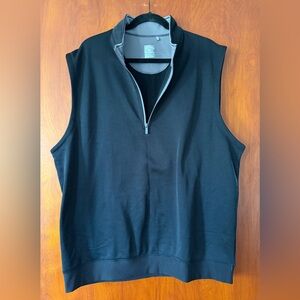 Callaway Golf Black Sleeveless Quarter-Zip Pullover Vest